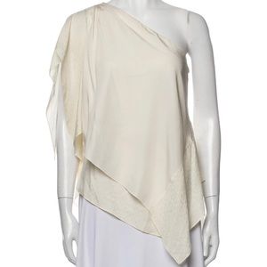 3.1 Phillip Lim  silk with one-shoulder blouse,size xs